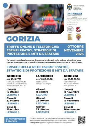 Locandina Corso:  PREVENZIONE TRUFFE INFORMATICHE